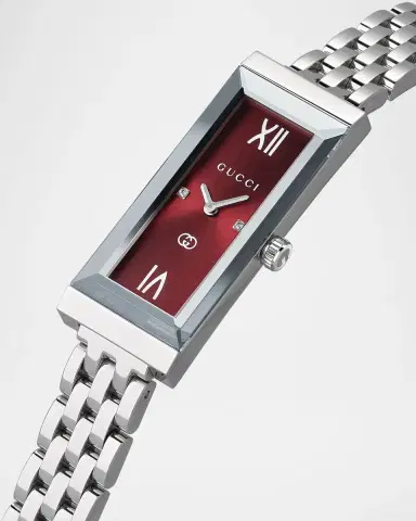 Gucci G-Frame 14x34mm Watch, Red Burgundy | Thumbnail 4