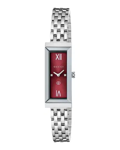 Gucci G-Frame 14x34mm Watch, Red Burgundy | Thumbnail 1