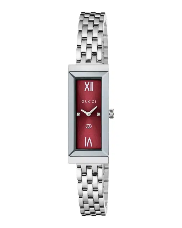 Gucci G-Frame 14x34mm Watch, Red Burgundy