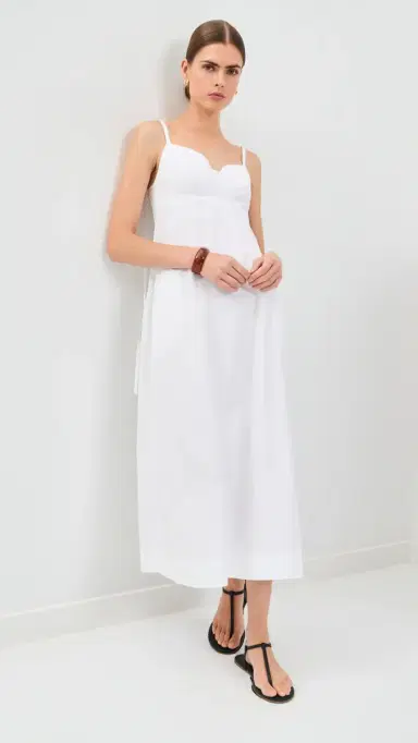 Co Bustier Midi Dress White | Thumbnail 2