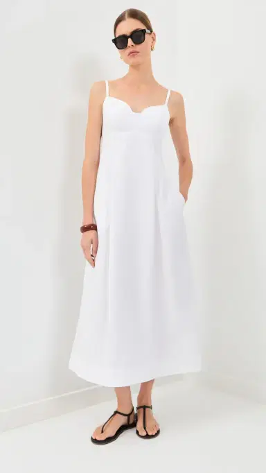 Co Bustier Midi Dress White | Thumbnail 5