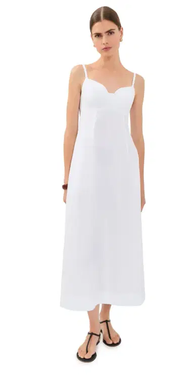 Co Bustier Midi Dress White | Thumbnail 1