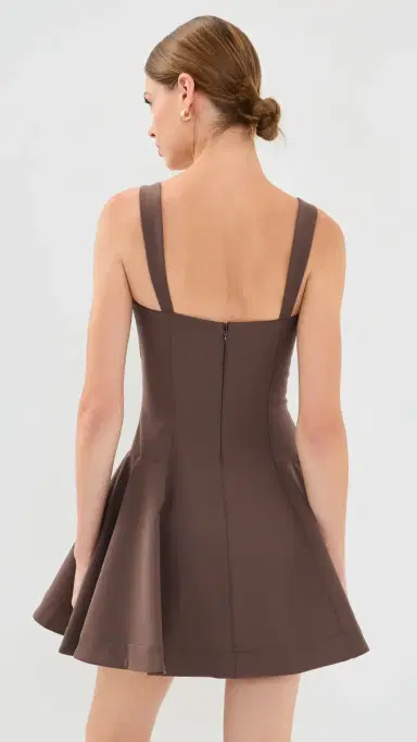 Simkhai Sadie Mini Dress Chocolate 8 | Thumbnail 3