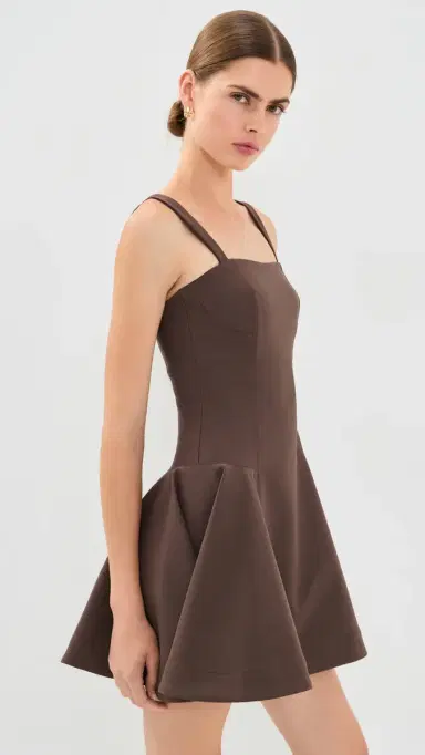 Simkhai Sadie Mini Dress Chocolate 8 | Thumbnail 4