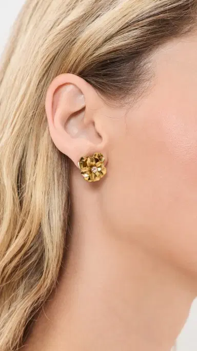 Deepa Gurnani Siran Earrings Gold One Size | Thumbnail 3