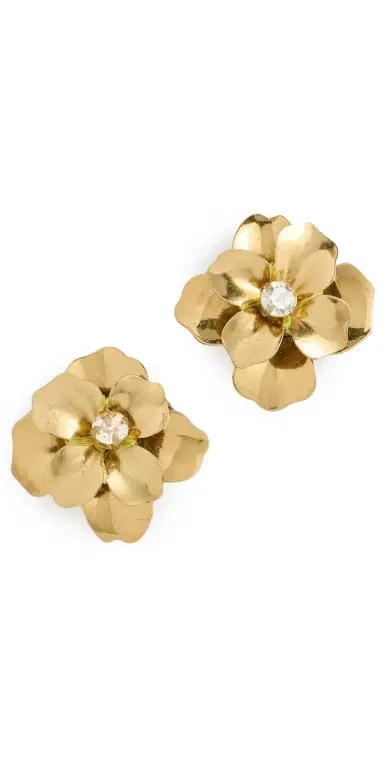 Deepa Gurnani Siran Earrings Gold One Size | Thumbnail 1