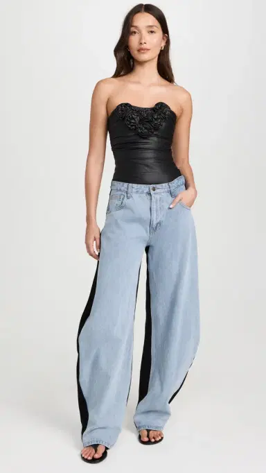 LIONESS Horseshoe Jeans plit Blue | Thumbnail 5