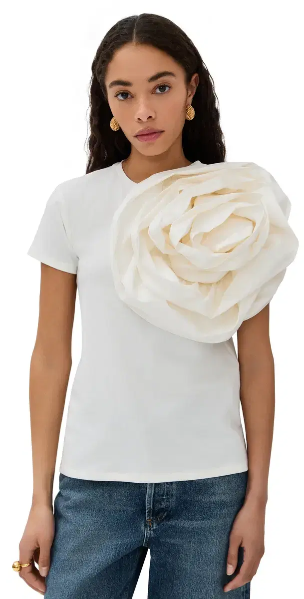 By Efrain Mogollon Rosa T-hirt Off White