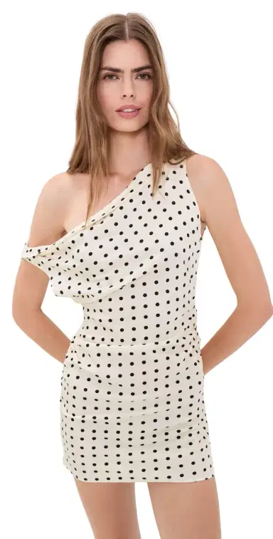 LIONESS Sweetheart Mini Dress Cream Polka | Thumbnail 1 LIONESS Sweetheart Mini Dress Cream Polka | Thumbnail 1
