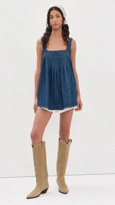 Free People Katie Denim Tunic Deep Wash | Thumbnail 5 Free People Katie Denim Tunic Deep Wash | Thumbnail 5