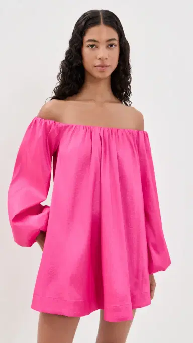 Show Me Your Mumu Brenna ini Dress Dragonfruit Taffeta | Thumbnail 2 Show Me Your Mumu Brenna ini Dress Dragonfruit Taffeta | Thumbnail 2
