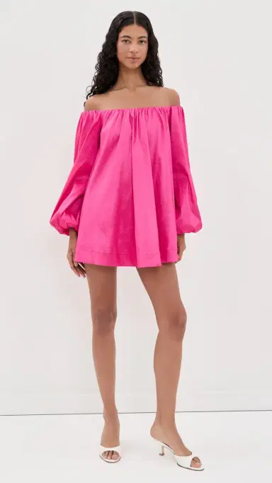 Show Me Your Mumu Brenna ini Dress Dragonfruit Taffeta | Thumbnail 5 Show Me Your Mumu Brenna ini Dress Dragonfruit Taffeta | Thumbnail 5