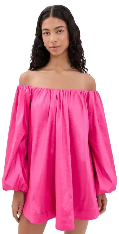 Show Me Your Mumu Brenna ini Dress Dragonfruit Taffeta | Thumbnail 1 Show Me Your Mumu Brenna ini Dress Dragonfruit Taffeta | Thumbnail 1