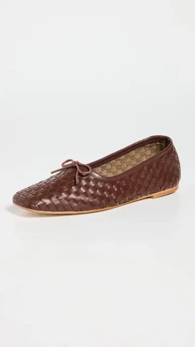 FRĒDA SALVADOR Jada Flats Umber Closed Woven Calf | Thumbnail 5