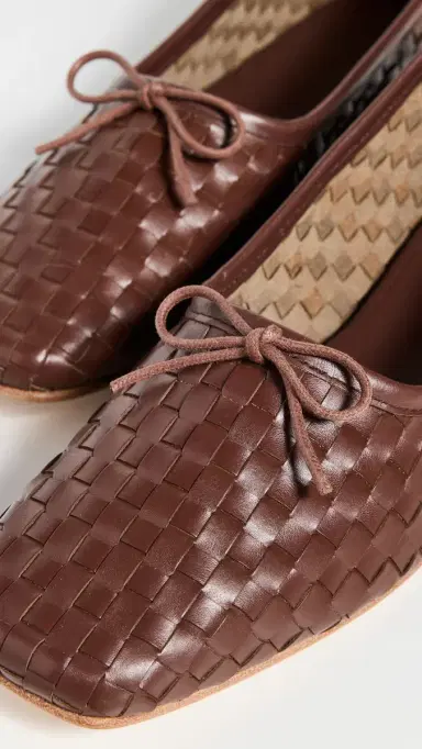 FRĒDA SALVADOR Jada Flats Umber Closed Woven Calf | Thumbnail 6