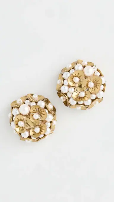 Deepa Gurnani Kamar Earrings Gold One Size | Thumbnail 2 Deepa Gurnani Kamar Earrings Gold One Size | Thumbnail 2