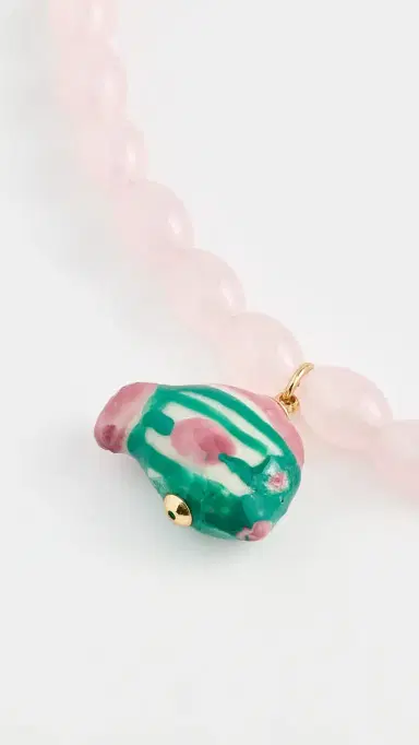 Logan Tay Beaded Carnival Fish Necklace Pink One Size | Thumbnail 4