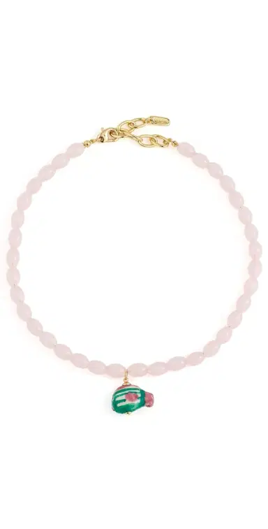 Logan Tay Beaded Carnival Fish Necklace Pink One Size | Thumbnail 1