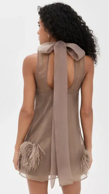 Staud Albee Mini Dress Truffle | Thumbnail 3