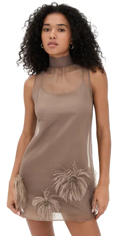 Staud Albee Mini Dress Truffle | Thumbnail 1