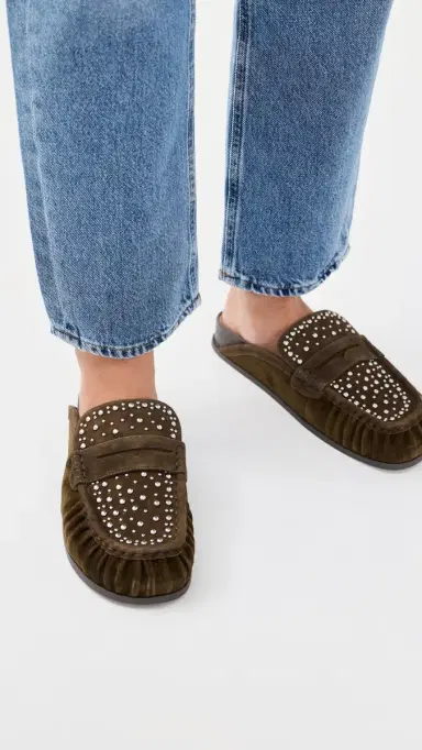 Dolce Vita Jodero Stud Mules Moss Suede | Thumbnail 3 Dolce Vita Jodero Stud Mules Moss Suede | Thumbnail 3