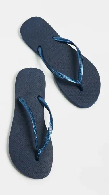 Havaianas Slim Flip Flops Navy 6 | Thumbnail 2