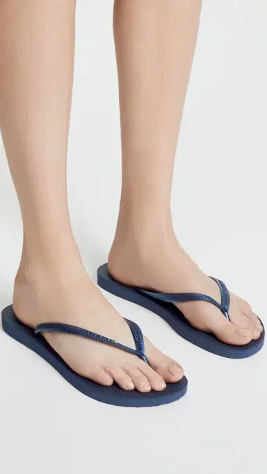 Havaianas Slim Flip Flops Navy 6 | Thumbnail 3