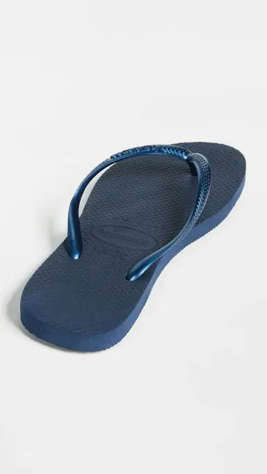Havaianas Slim Flip Flops Navy 6 | Thumbnail 4