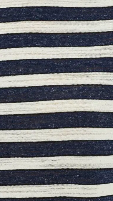 Le Jean Linen Poppy Tee Navy/Cream Stripe L | Thumbnail 6
