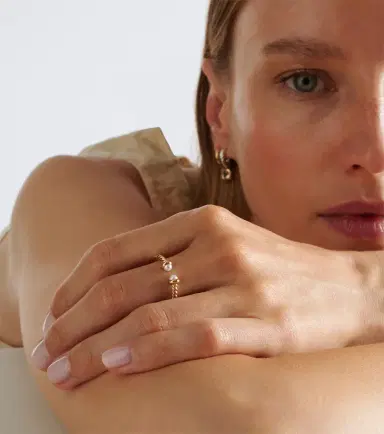 David Yurman Cablespira Flex Micro 18kt gold ring with pearls | Thumbnail 3 David Yurman Cablespira Flex Micro 18kt gold ring with pearls | Thumbnail 3