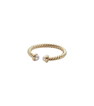 David Yurman Cablespira Flex Micro 18kt gold ring with pearls | Thumbnail 1 David Yurman Cablespira Flex Micro 18kt gold ring with pearls | Thumbnail 1