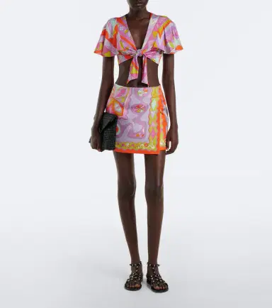 PUCCI Angoli twill wrap skirt | Thumbnail 3