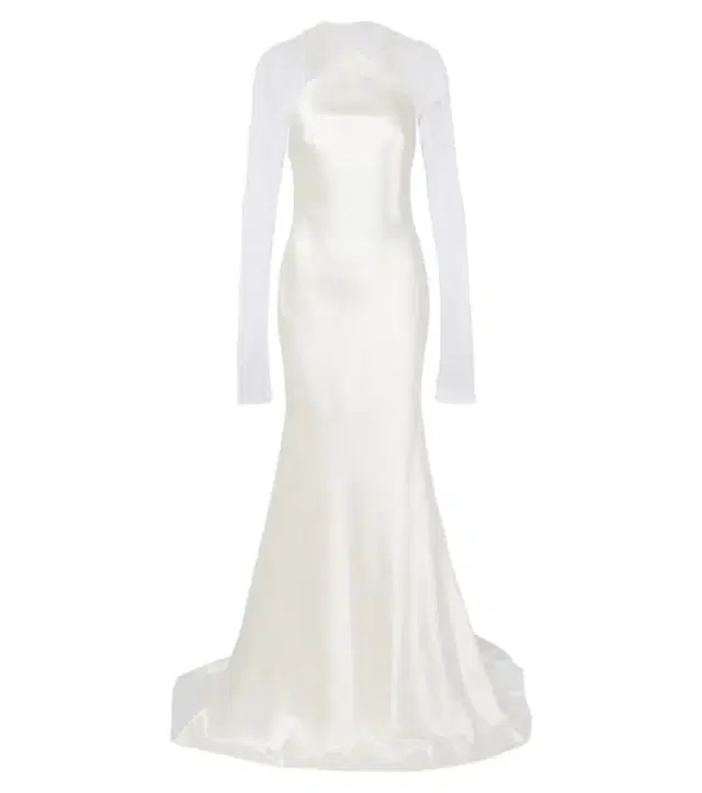 Danielle Frankel Bridal Mari caped wool and silk gown