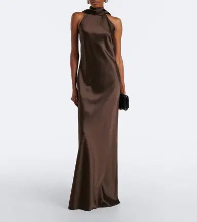 Ralph Lauren Collection Chilton halterneck satin gown | Thumbnail 3