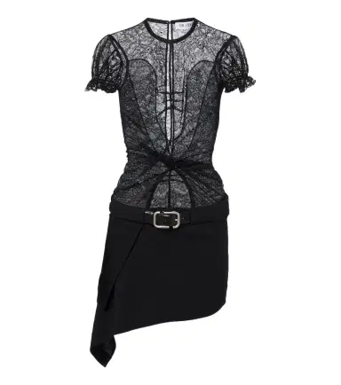 The Attico Belted lace minidress | Thumbnail 1