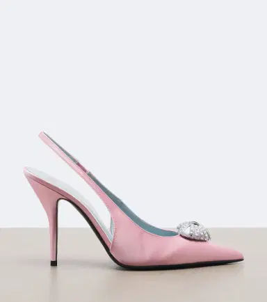 Valentino Garavani Caur Royal satin slingback pumps | Thumbnail 3 Valentino Garavani Caur Royal satin slingback pumps | Thumbnail 3