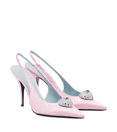 Valentino Garavani Caur Royal satin slingback pumps | Thumbnail 1 Valentino Garavani Caur Royal satin slingback pumps | Thumbnail 1