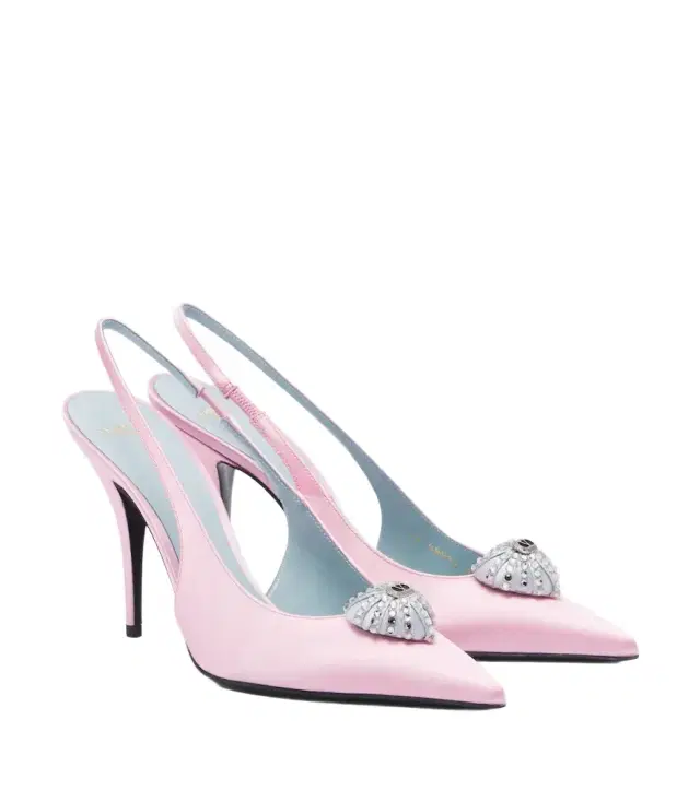 Valentino Garavani Caur Royal satin slingback pumps
