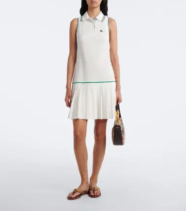Burberry Martina cotton piqué tennis dress | Thumbnail 3 Burberry Martina cotton piqué tennis dress | Thumbnail 3