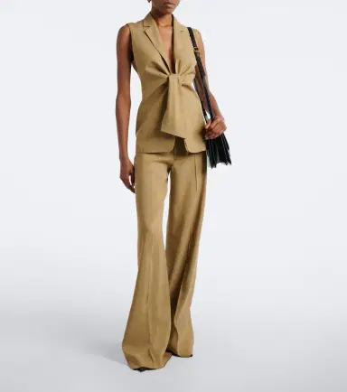 Max Mara Linen and silk twill vest | Thumbnail 6