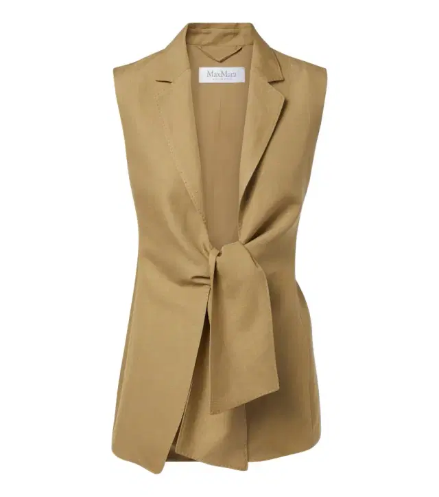 Max Mara Linen and silk twill vest