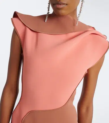 Maticevski Cinnamon draped paneled gown | Thumbnail 2