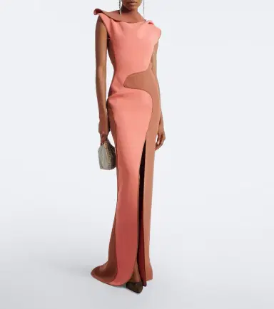 Maticevski Cinnamon draped paneled gown | Thumbnail 4