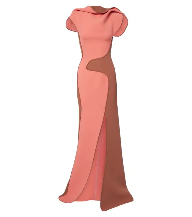 Maticevski Cinnamon draped paneled gown