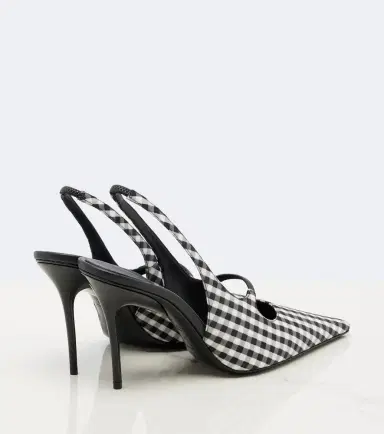 Alaïa Alaïa Drop gingham slingback pumps | Thumbnail 2