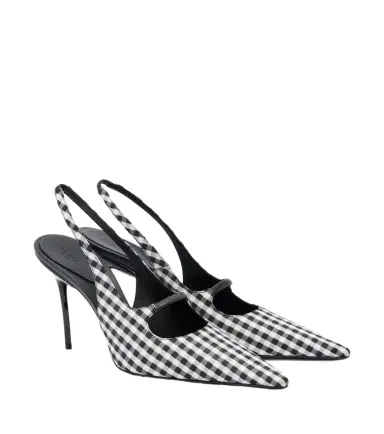 Alaïa Alaïa Drop gingham slingback pumps | Thumbnail 1