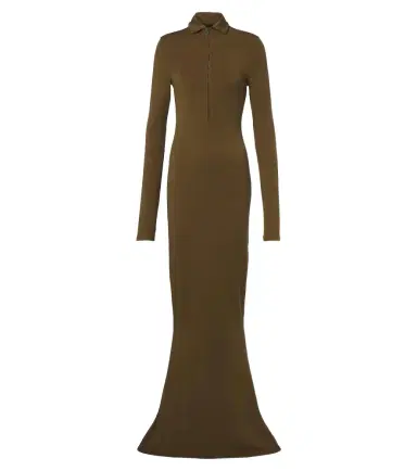Mugler Wool-blend jersey polo dress | Thumbnail 1
