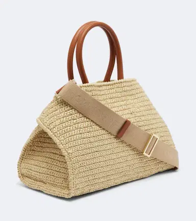 Ferragamo Hug Medium raffia shoulder bag | Thumbnail 2 Ferragamo Hug Medium raffia shoulder bag | Thumbnail 2