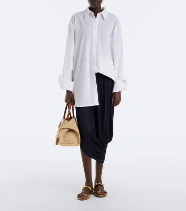 Ferragamo Hug Medium raffia shoulder bag | Thumbnail 4 Ferragamo Hug Medium raffia shoulder bag | Thumbnail 4