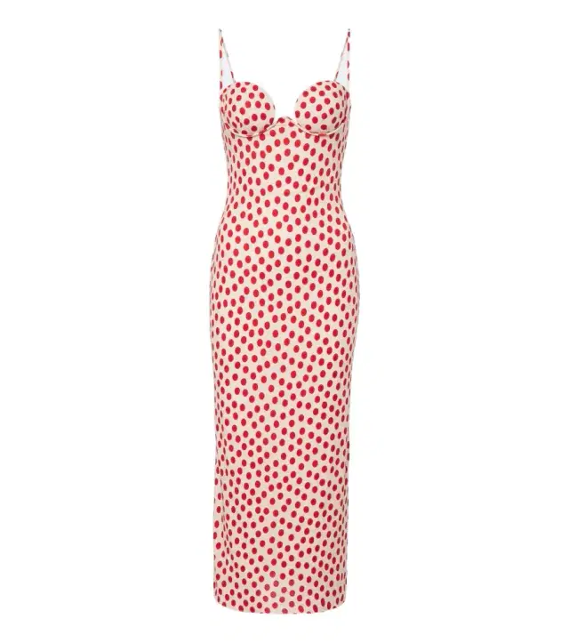 Alaia Alaïa Polka-dot jersey midi dress